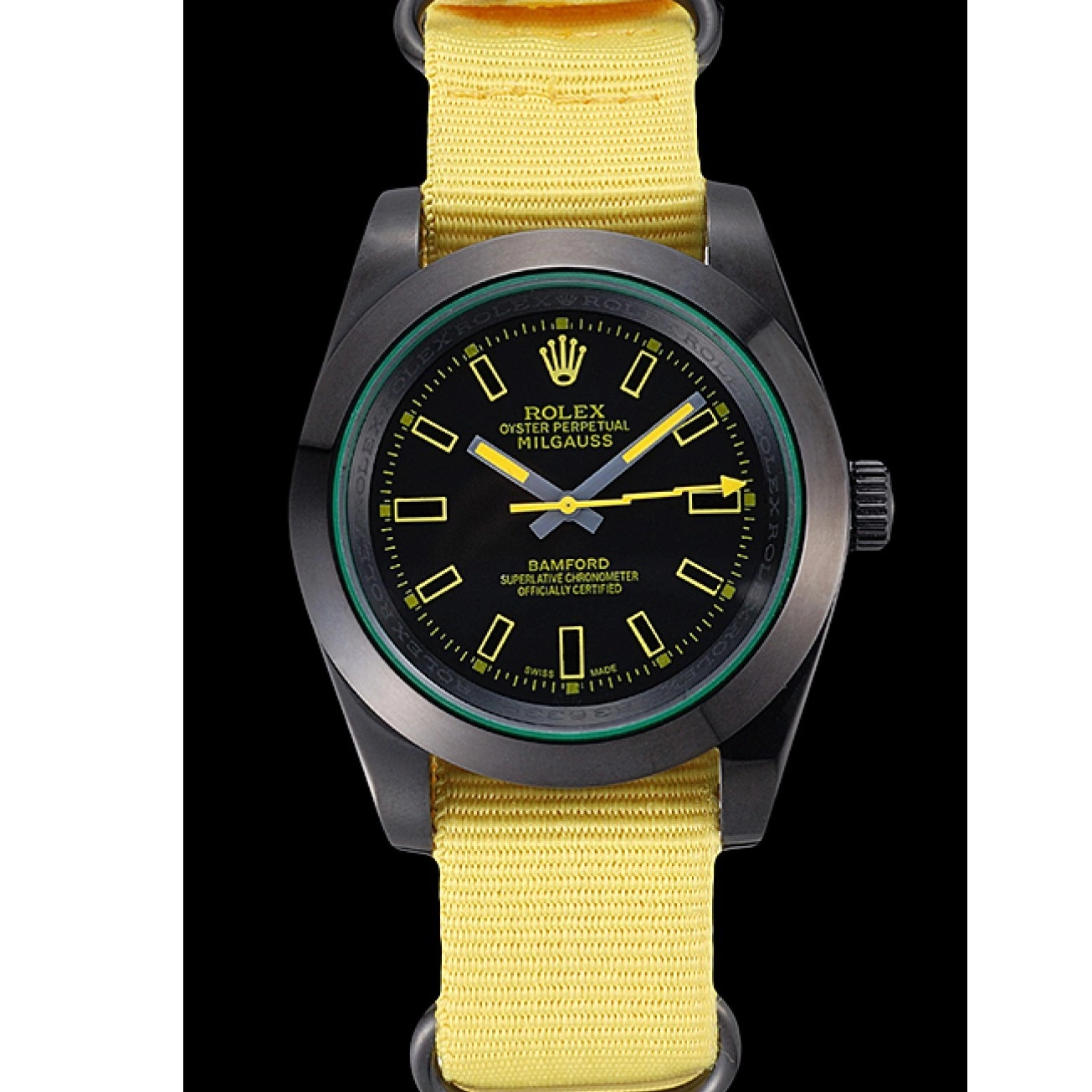 MiroTime 0821 Rolex Milgauss Bamford Yellow Nylon Strap 621999